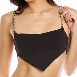 We Wore What Bikini bandana top with shell chain